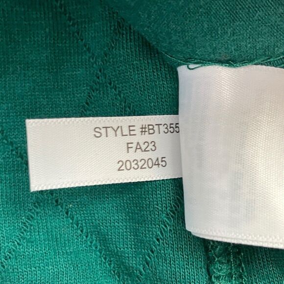 J Crew Sweater Mens M Green Quilted Half Zip Pullover Colorblock Smart Casual - Picture 8 of 16